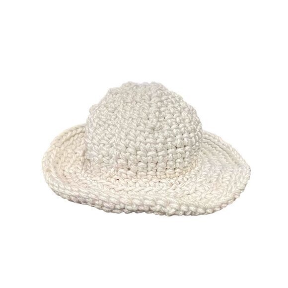 Flip Brim Bucket Style Hat White Rope HANDMADE Nautical‎ Coastal Boat Beach CUTE - Picture 2 of 9